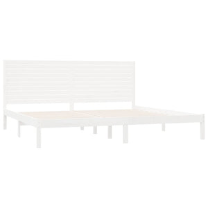 vidaXL Solid Wood Bed White 180x200 cm