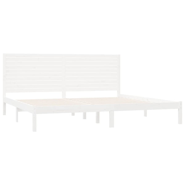 vidaXL Solid Wood Bed White 180x200 cm