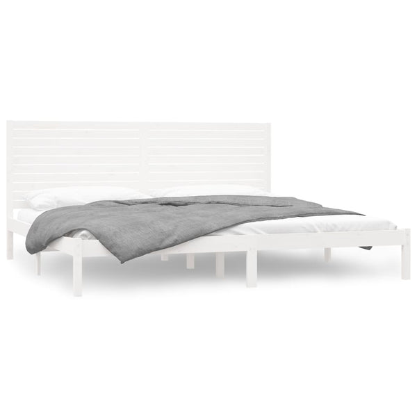 vidaXL Solid Wood Bed White 200x200 cm