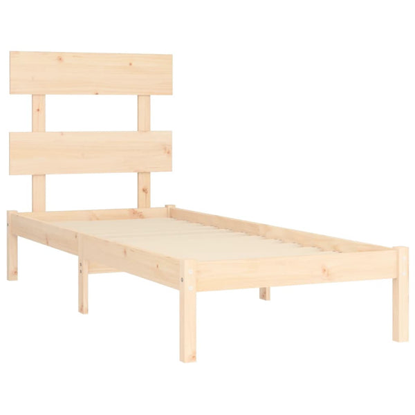 vidaXL Solid Wood Bed 75x190 cm
