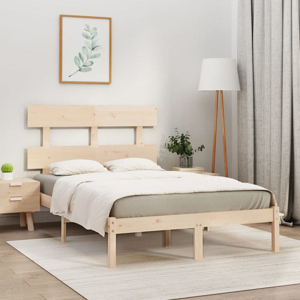 vidaXL Solid Wood Bed 120x190 cm