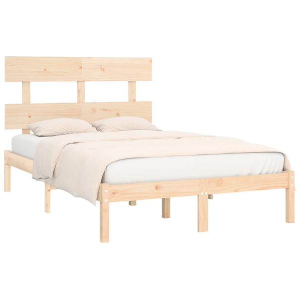 vidaXL Solid Wood Bed 140x190 cm