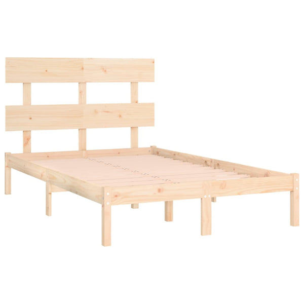 vidaXL Solid Wood Bed 140x190 cm