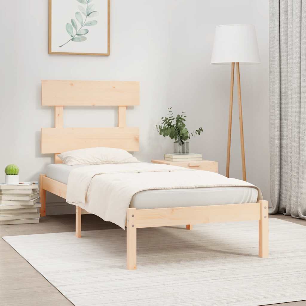 vidaXL Solid Wood Bed 90x200 cm