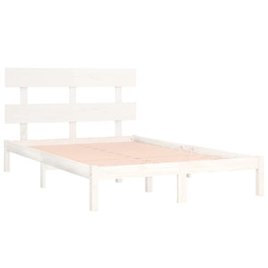 vidaXL Solid Wood Bed White 180x200 cm