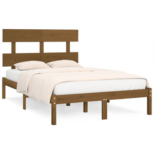 vidaXL Solid Wood Bed Honey Brown 200x200 cm