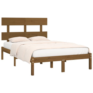 vidaXL Solid Wood Bed Honey Brown 200x200 cm