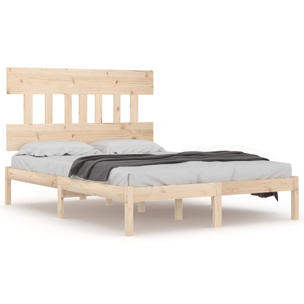 vidaXL Solid Wood Bed 120x190 cm