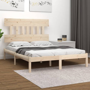 vidaXL Solid Wood Bed 120x190 cm