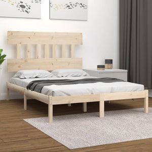 vidaXL Solid Wood Bed 120x200 cm