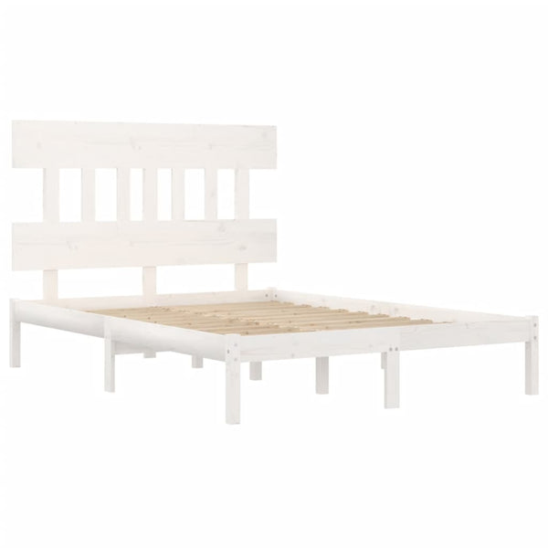 vidaXL Solid Wood Bed White 180x200 cm