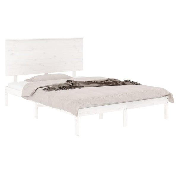 vidaXL Solid Wood Bed Frame without Mattress White 120x200 cm Pine Wood