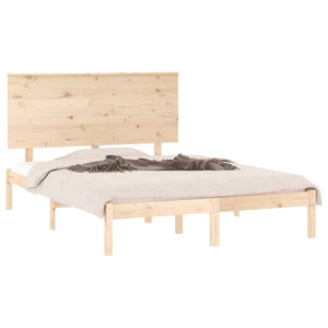 vidaXL Solid Wood Bed Frame without Mattress 140x200 cm Pine Wood