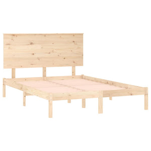 vidaXL Solid Wood Bed Frame without Mattress 140x200 cm Pine Wood