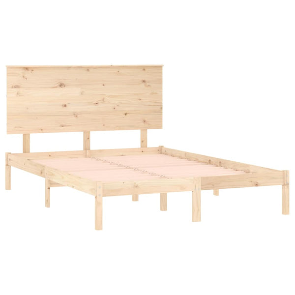 vidaXL Solid Wood Bed Frame without Mattress 140x200 cm Pine Wood