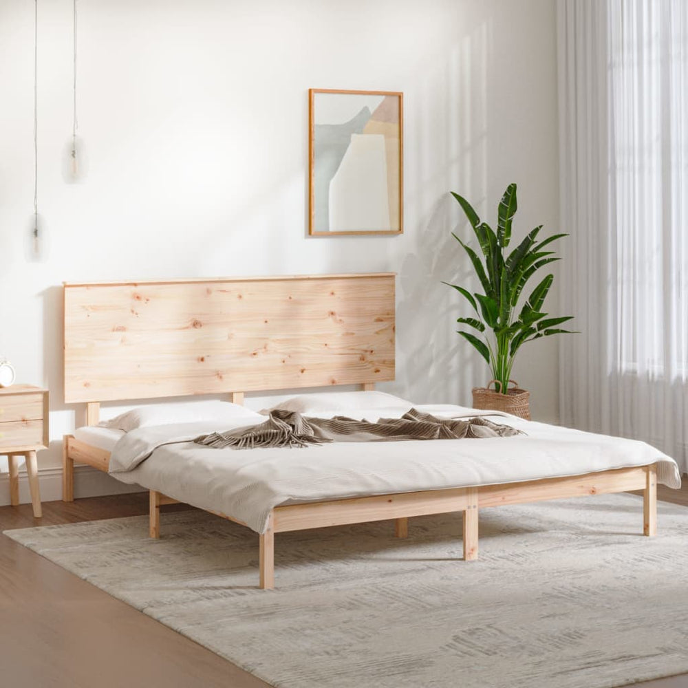 vidaXL Solid Wood Bed Frame without Mattress 200x200 cm Pine