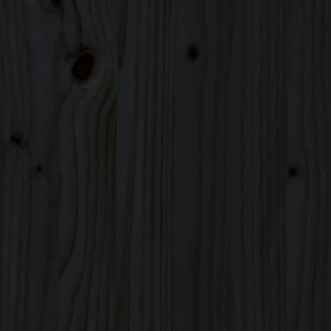 vidaXL Solid Wood Bed Black Pine 200x200 cm