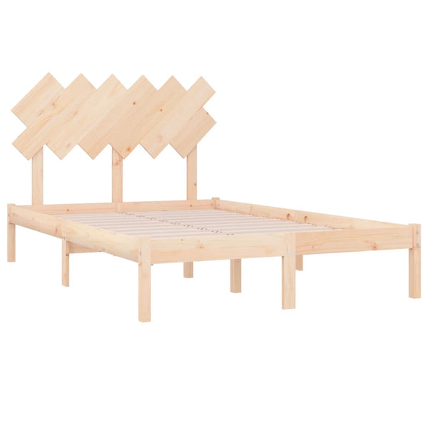 vidaXL Solid Wood Bed 120x190 cm