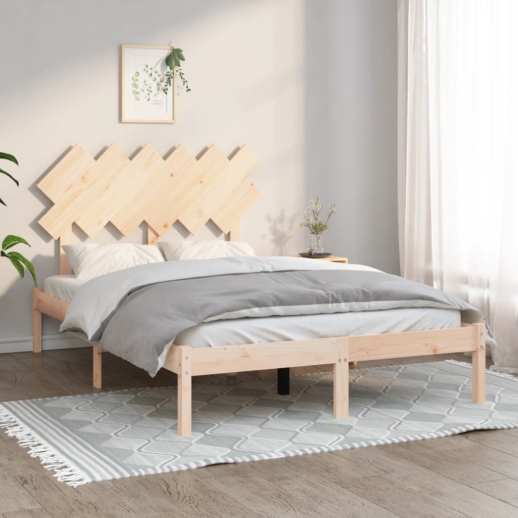 vidaXL Solid Wood Bed 120x190 cm
