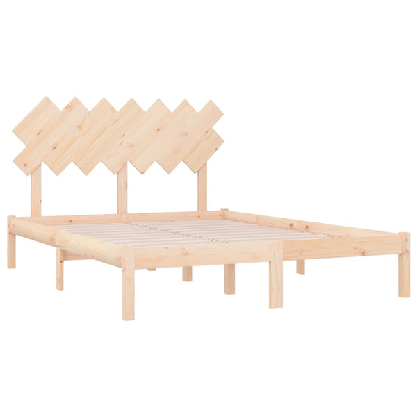 vidaXL Solid Wood Bed 135x190 cm