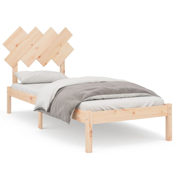 vidaXL Solid Wood Bed 90x200 cm
