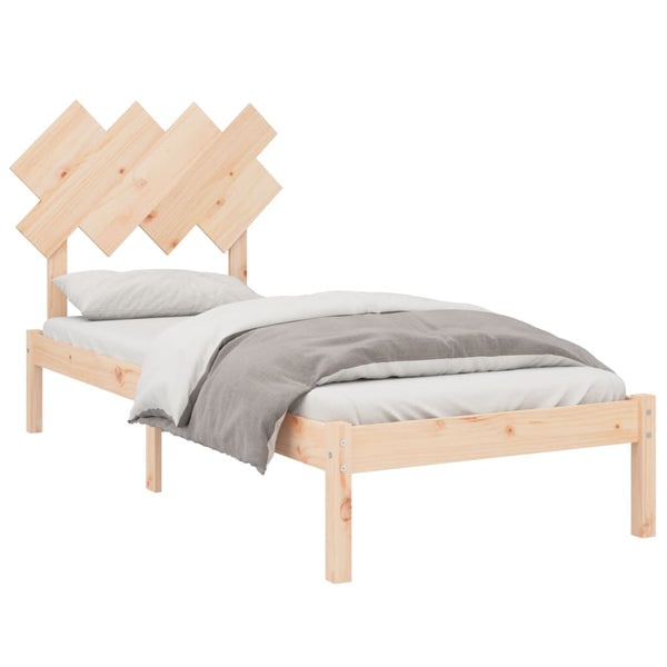 vidaXL Solid Wood Bed 90x200 cm