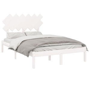 vidaXL Solid Pine Bed White 120x200 cm