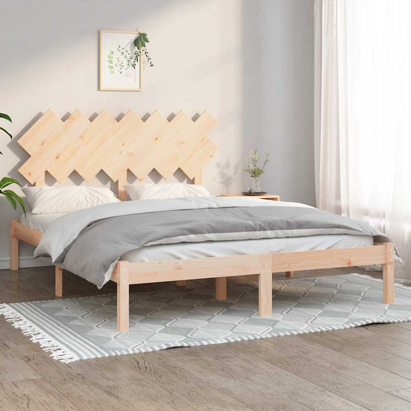 vidaXL Solid Wood Bed 150x200 cm