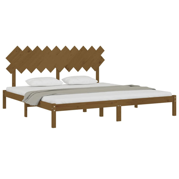 vidaXL Solid Wood Bed Honey Brown 200x200 cm