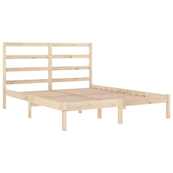 vidaXL Solid Wood Bed 135x190 cm