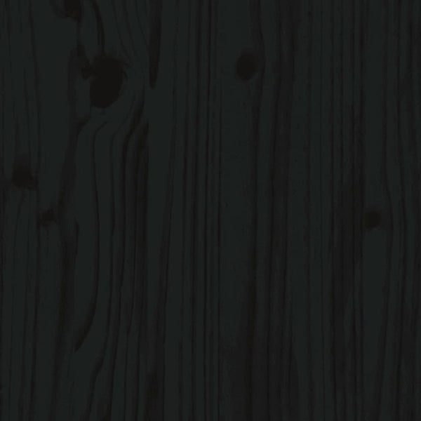 vidaXL Solid Pine Bed Black 100x200 cm
