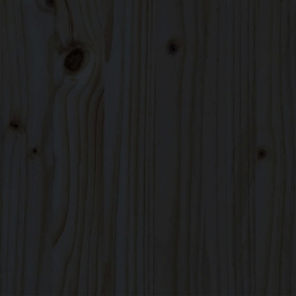 Massivholzbett Schwarz 75x190 cm