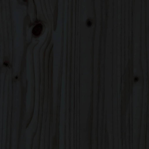 Massivholzbett Schwarz 140x190 cm