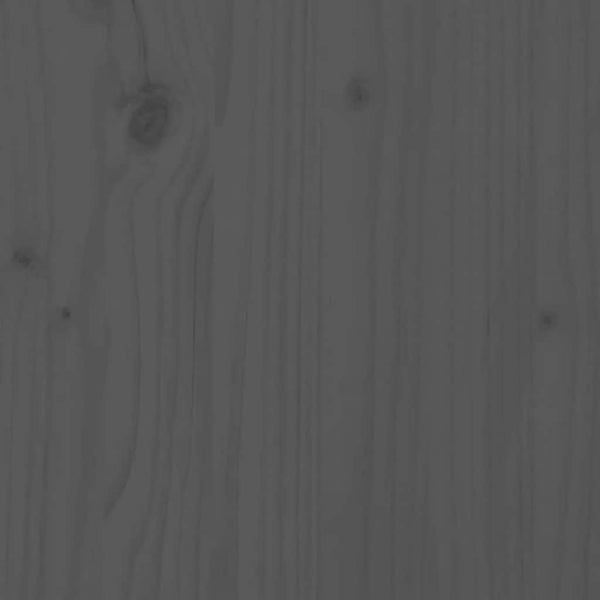Massivholzbett Grau 200x200 cm