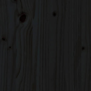Massivholzbett Schwarz 200x200 cm
