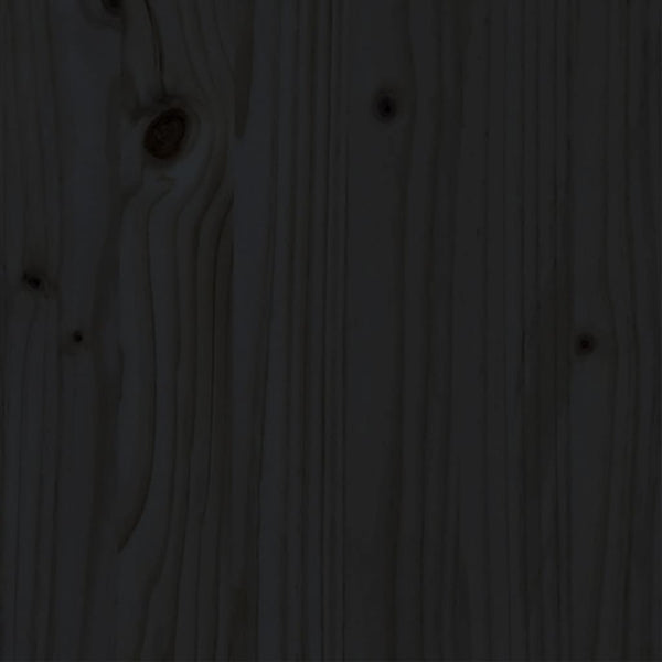 Massivholzbett Schwarz 140x190 cm