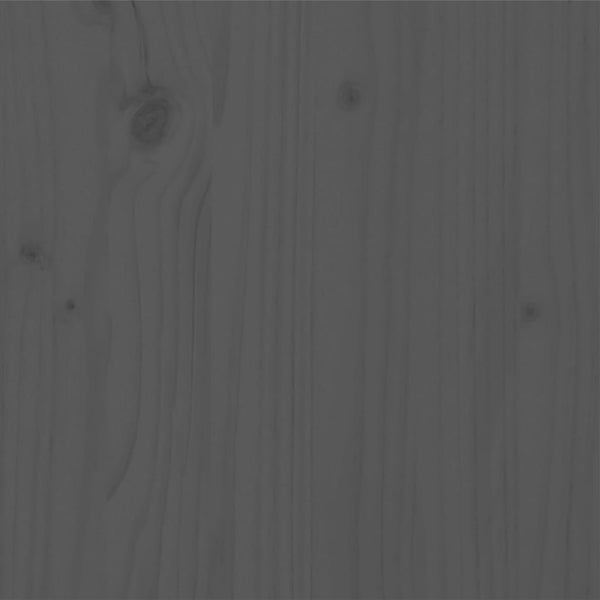 Massivholzbett Grau 200x200 cm