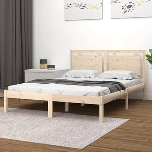 vidaXL Solid Wood Bed 120x190 cm