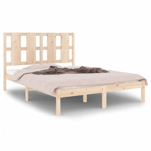 vidaXL Solid Wood Bed 135x190 cm