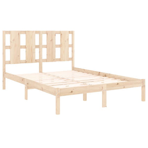 vidaXL Solid Wood Bed 135x190 cm