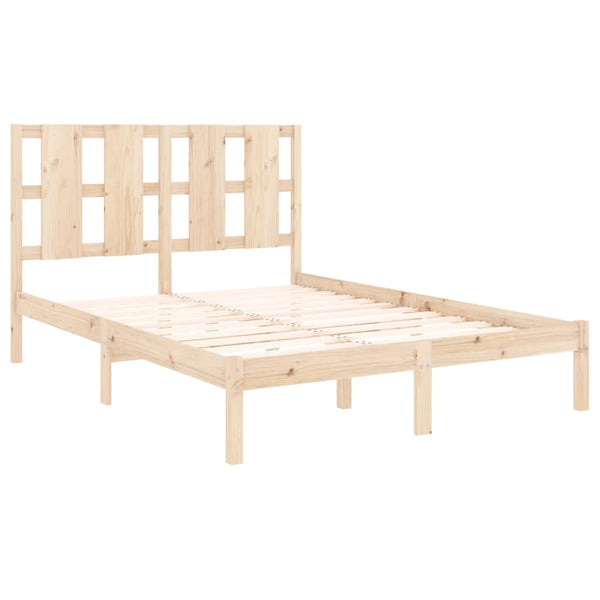 vidaXL Solid Wood Bed 135x190 cm