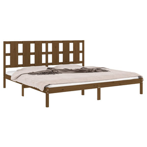 vidaXL Solid Wood Bed Honey Brown Pine 200x200 cm