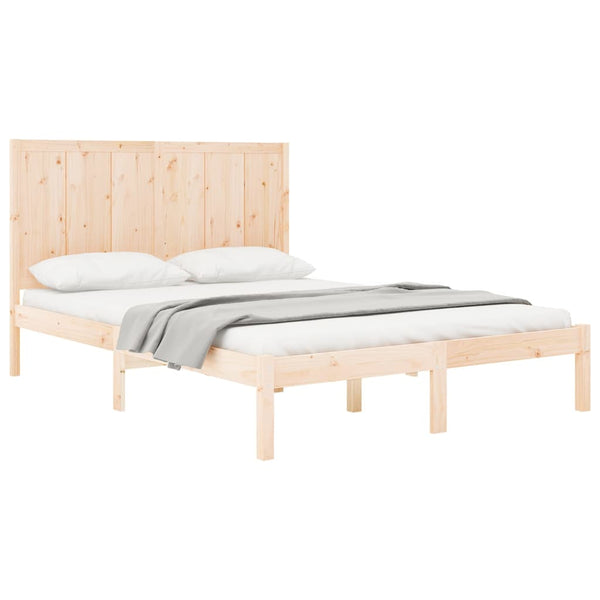vidaXL Solid Wood Bed Frame without Mattress 140x190 cm Pine Wood