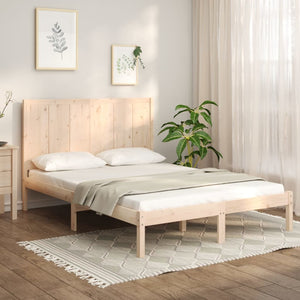 vidaXL Solid Wood Bed Frame without Mattress 140x190 cm Pine Wood