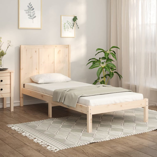 vidaXL Solid Wood Bed Frame without Mattress 100x200 cm Pine Wood