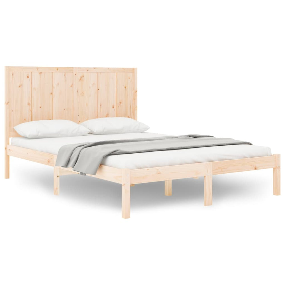 vidaXL Solid Pine Bed Frame without Mattress 150x200 cm
