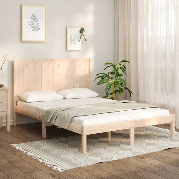 vidaXL Solid Pine Bed Frame without Mattress 150x200 cm