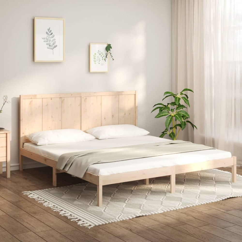 vidaXL Solid Wood Bed Frame without Mattress 200x200 cm Pine