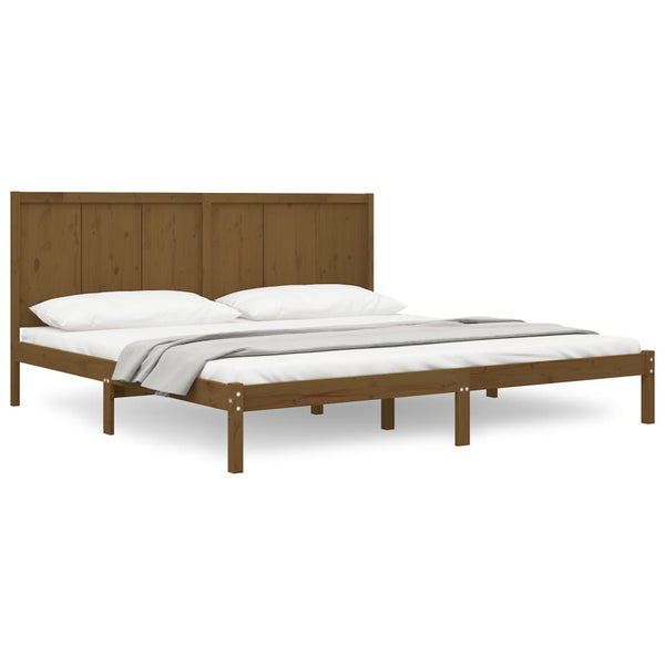 vidaXL Solid Wood Bed Honey Brown Pine 200x200 cm