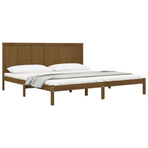 vidaXL Solid Wood Bed Honey Brown Pine 200x200 cm